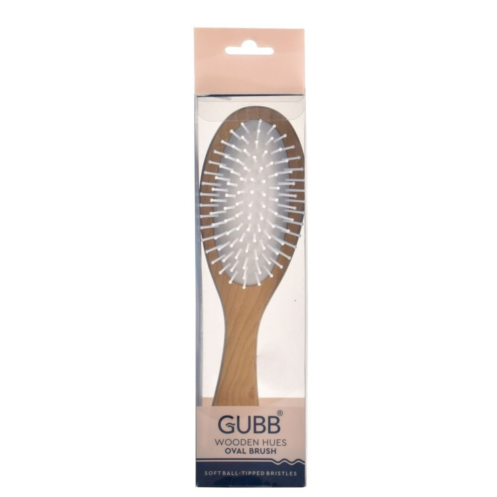 GUBB Wooden Hues Oval Hair Brush for Men & Women - Suitable For All Hair Types