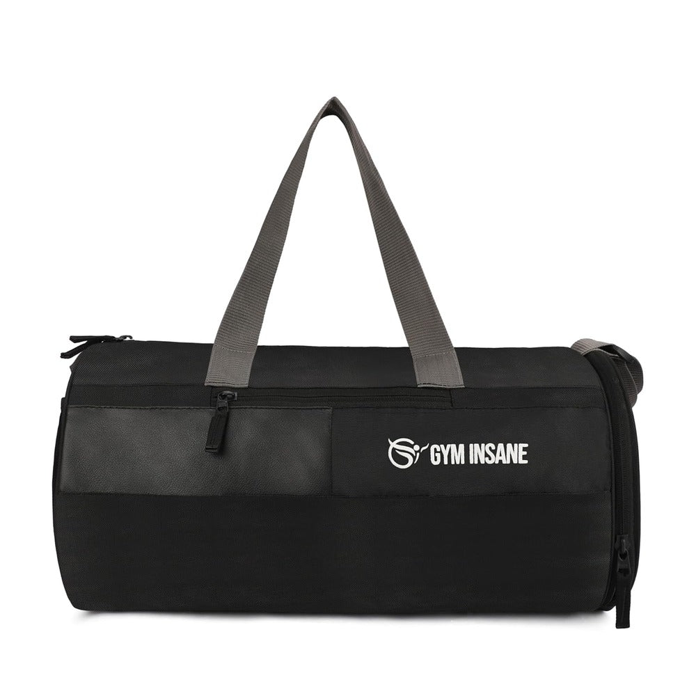 GYM INSANE Midnight VOYOGEAR Polyester Duffle Bag with Shoe Compartment for Men & Women - Color Black(21 Ltr)