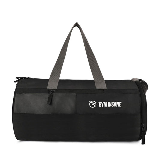 GYM INSANE Midnight VOYOGEAR Polyester Duffle Bag with Shoe Compartment for Men & Women - Color Black(21 Ltr)