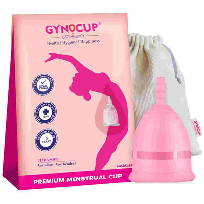 Gynocup Reusable Menstrual Cup For Women Safe (Pink,Large)