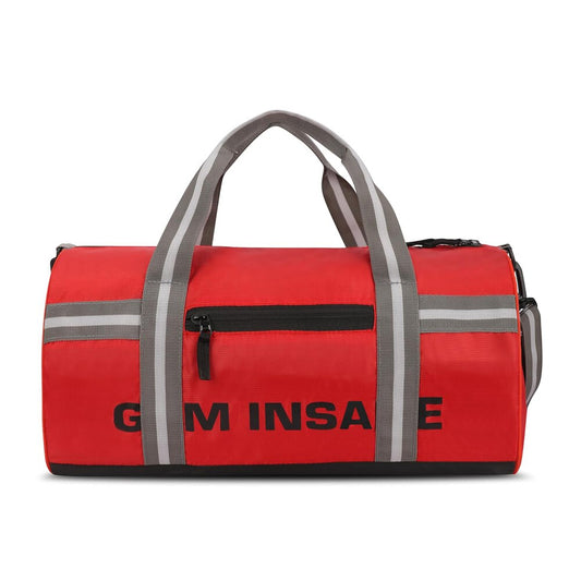 GYM INSANE REDSAC Polyester Duffle Bag with Shoe Compartment for Men & Women Color - Red (26 Ltr)
