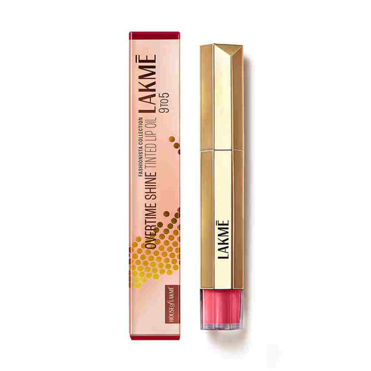 Lakme 9to5 Overtime Shine Tinted Lip Oil - Pink Bloom (5.3ml)