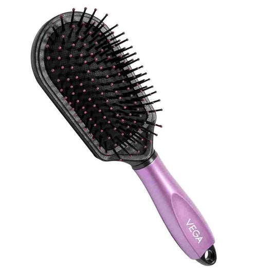 Vega Cushioned Hair Brush With Cleaning Comb For Men & Women (E18-Cb)