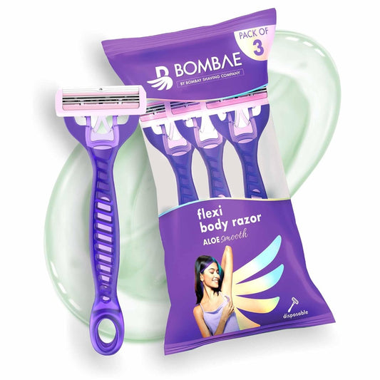 Bombae Disposable Flexi Body Razors for Women (Pack of 3)