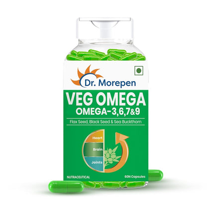 Dr. Morepen Veg Omega 3 6 7 9 Capsules 500Mg (60 Veg Capsules)