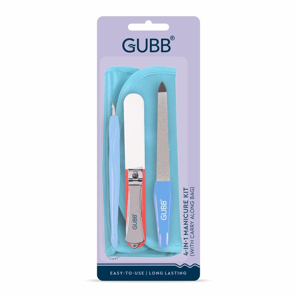 GUBB Manicure Kit 4 In 1 Nail Clipper, Nail Filer, Nail Buffer & Cuticle Remover