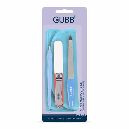 GUBB Manicure Kit 4 In 1 Nail Clipper, Nail Filer, Nail Buffer & Cuticle Remover