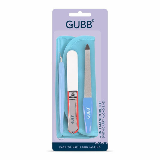 GUBB Manicure Kit 4 In 1 Nail Clipper, Nail Filer, Nail Buffer & Cuticle Remover