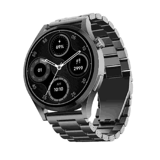 boAt Lunar Embrace w/ 1.51" (3.8 cm) AMOLED Display, BT Calling, Functional Crown, Metal-Built, 100+ Sports Mode, Animated Watch Faces, Built-in Games, Smart Watch for Men & Women (Steel Grey)