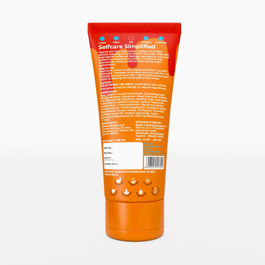 RIVONA NATURALS Honey Saffron Face Wash (100ml)