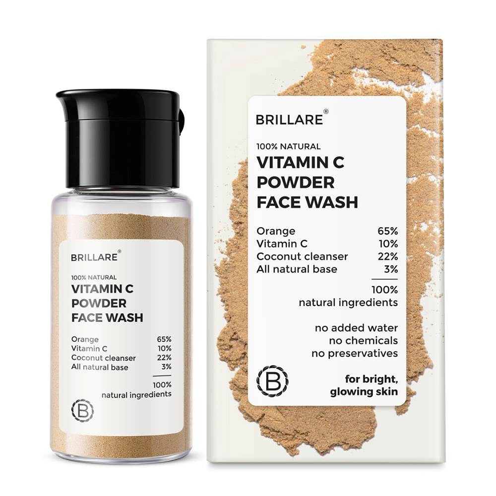 Brillare Vitamin C Powder Face Wash For Glowing, Bright Looking Skin (15 gms)