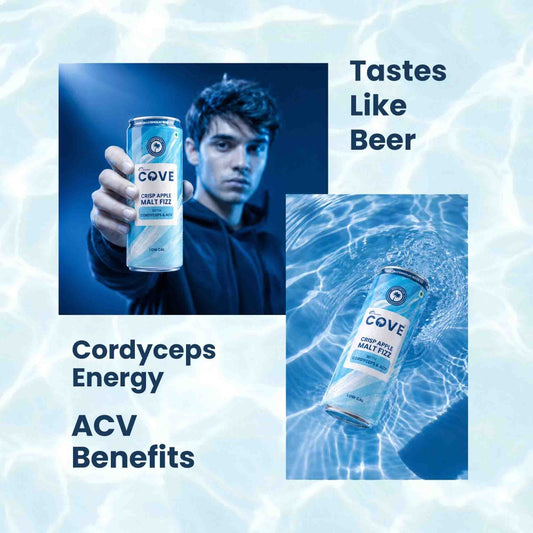 Dr. Morepen Cove Crisp Apple Malt Fizz with Cordyceps & ACV low cal