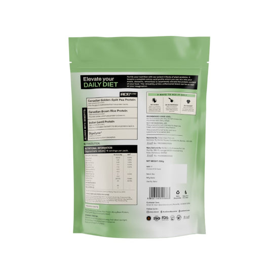 Ace Blend Plant Protein Complex - Unflavoured (500 gms)