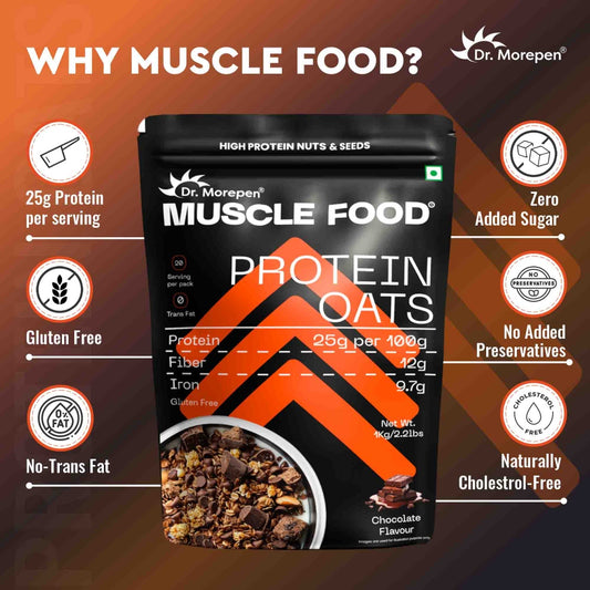 Dr. Morepen Protein Oats Chocolate Flavour- 1 kg