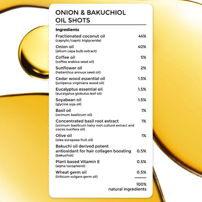 Brillare Onion & Bakuchiol Oil Shots For Hair Fall Reduction (8 Vials X 6ml)