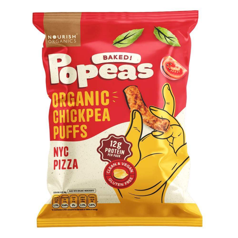 Nourish Organics Popeas NYC Pizza 60g - Pack of 4 (4 x 60gms)