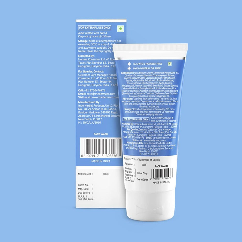 The Derma Co Sali-Cinamide Anti-Acne Face Wash with 2% Salicylic Acid & 2% Niacinamide (80ml)