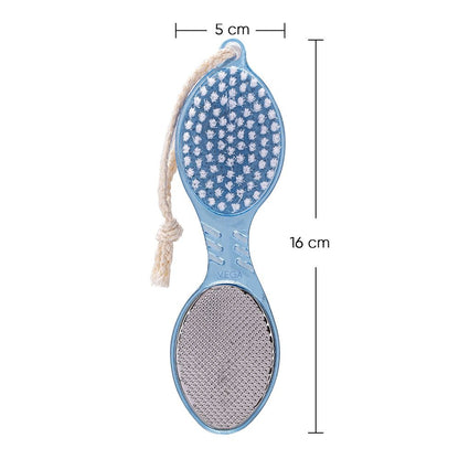 Vega 4 In 1 Foot Pedicure Brush, Pumice Stone, Scrubber & File