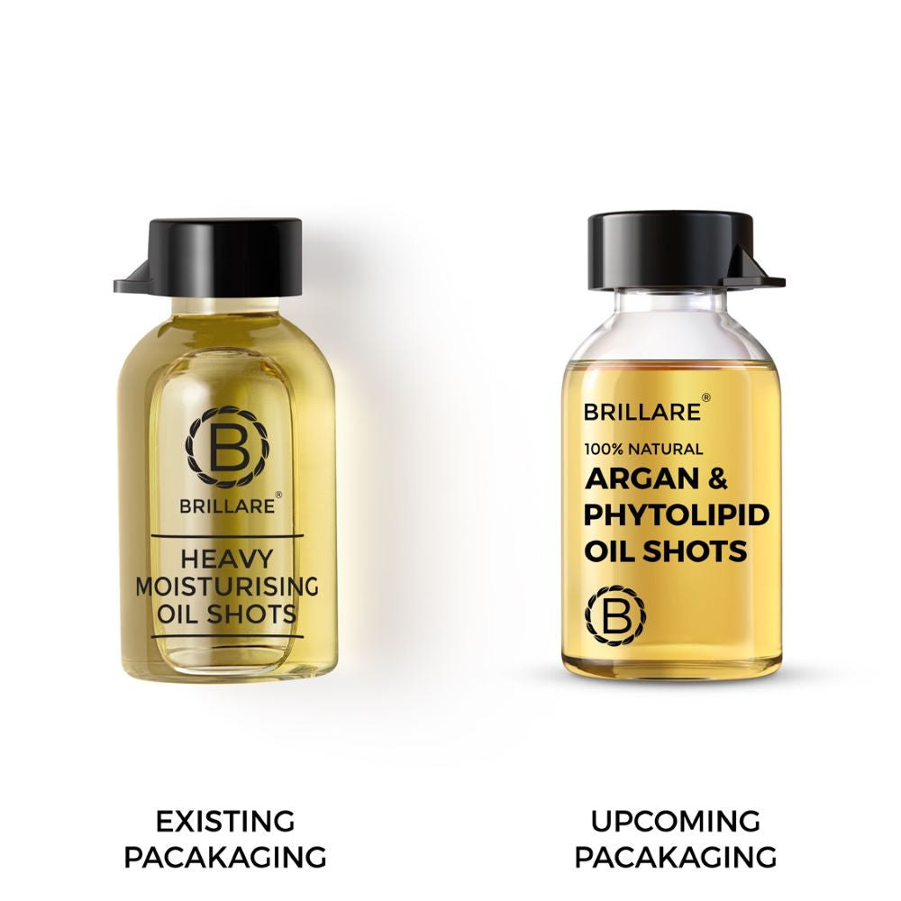 Brillare Argan & Phyto lipid Oil Shots For Dry, Frizzy Hair (8 Vials X 6ml)