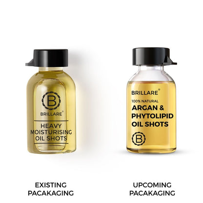 Brillare Argan & Phyto lipid Oil Shots For Dry, Frizzy Hair (8 Vials X 6ml)