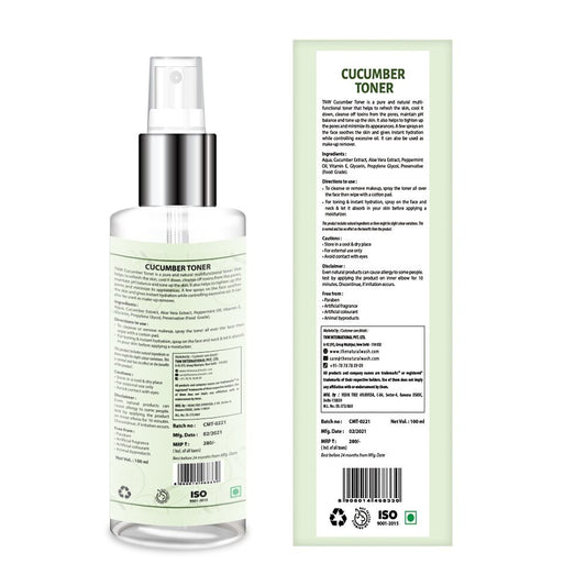 TNW-The Natural Wash  Cucumber Toner Water (100ml)
