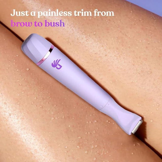 Bombae 6-in-1 Sensitive trimmer-Bikini trimmer for women-Eyebrow trimmer for women and facial hair trimmer attachment-90 mins runtime-C type charging (Waterproof, portable, quick, gentle & painless)
