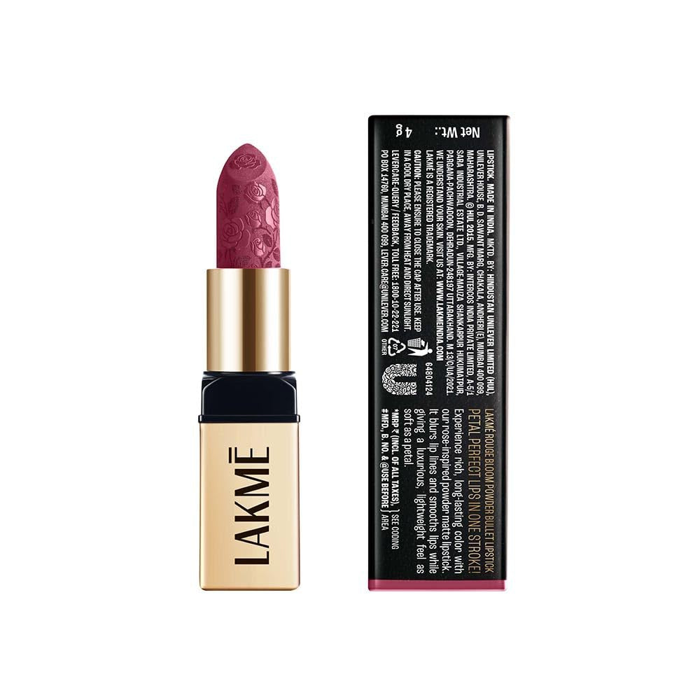 Lakme Rouge Bloom Powder Matte Bullet - Pink Tulip 203 (4 gms)
