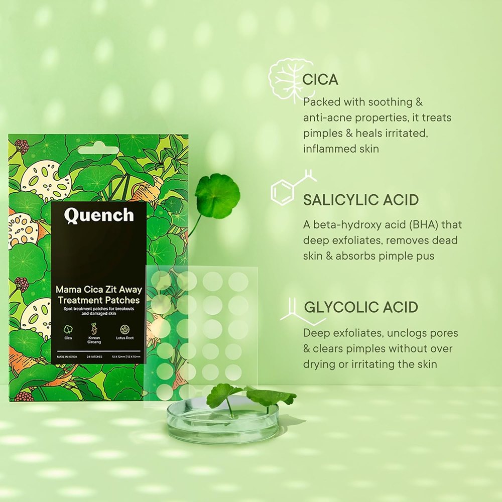 Quench Botanics Zit Away Treatment Patches with Cica Herb Repair (10 gms)