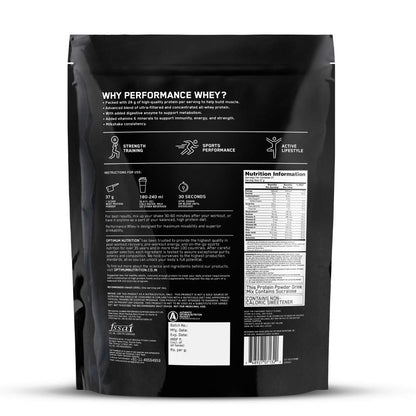 Optimum Nutrition (ON) Performance Whey Protein Powder 1Kg (Chocolate Milkshake)