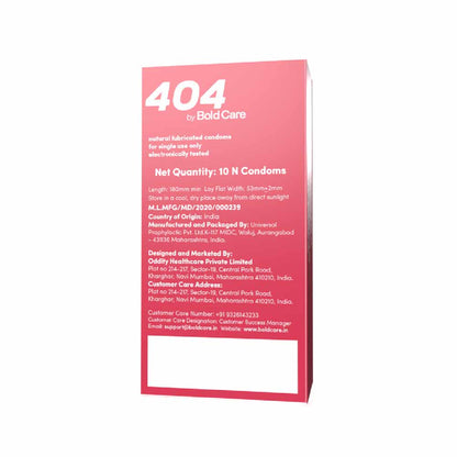 Bold Care 404 All-In-One Multi-Flavour Condoms Pack, 60 Microns with Disposable Pouches (50 gms)