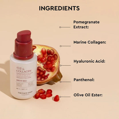 The Face Shop Pomegranate & Collagen Volume Lifting Serum (30ml)