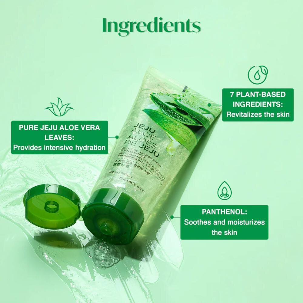 The Face Shop Jeju Aloe Fresh Soothing Cleansing Foam (150ml)