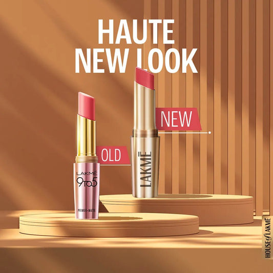 Lakme 9to5 Powerplay Priming Matte Lipstick - Plum Pick (3.6 gms)