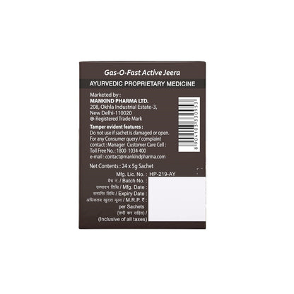 Gas-O-Fast Active Jeera Sachet-Jar(24 pcs)