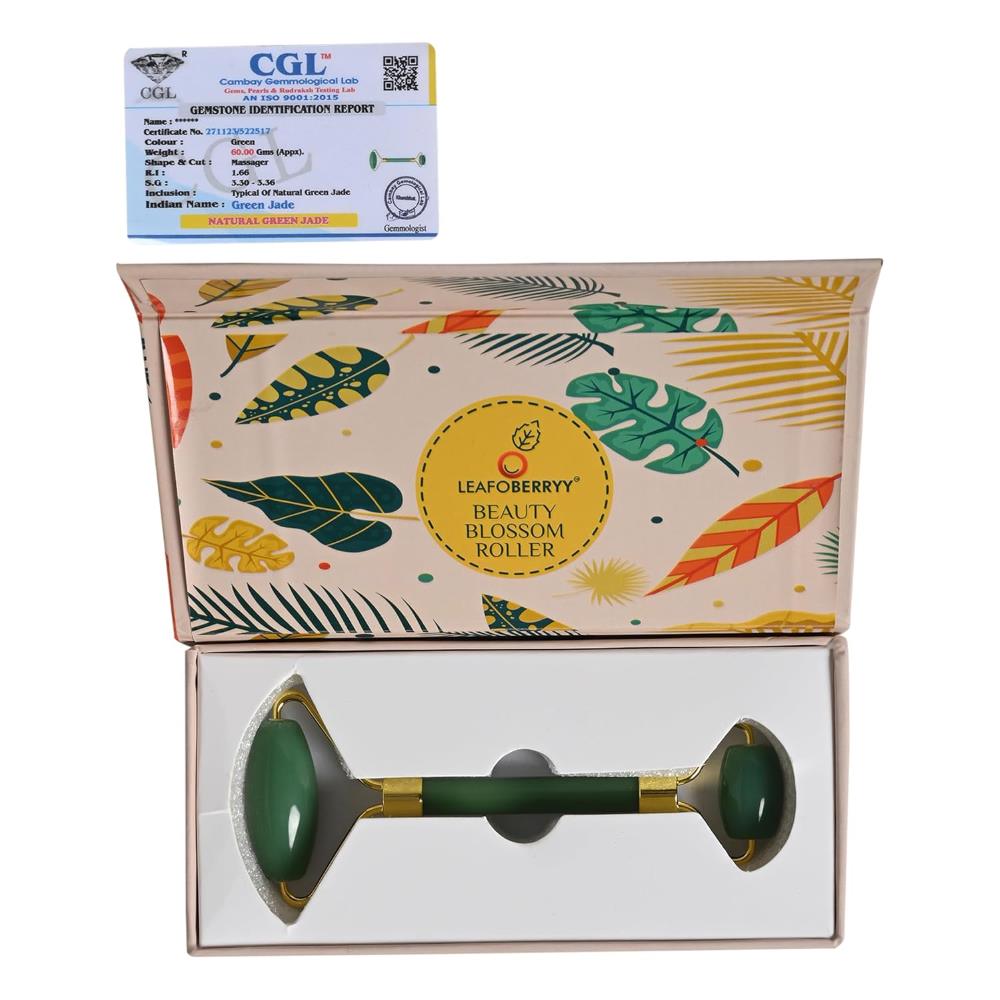 Leafoberryy Beauty Blossom Roller ,Jade Face Roller