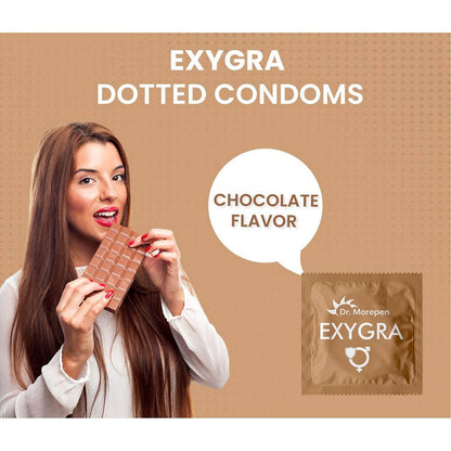 Dr. Morepen Exygra Chocolate Flavored Condoms (3 pcs)