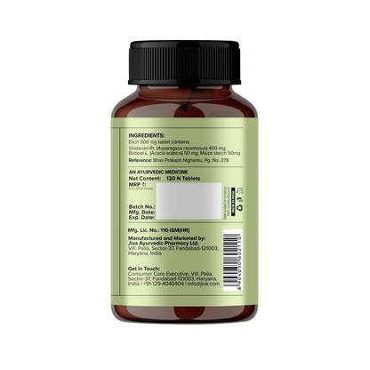 Jiva Shatavari Tablets for Female Reproductive System (120 Tablets)