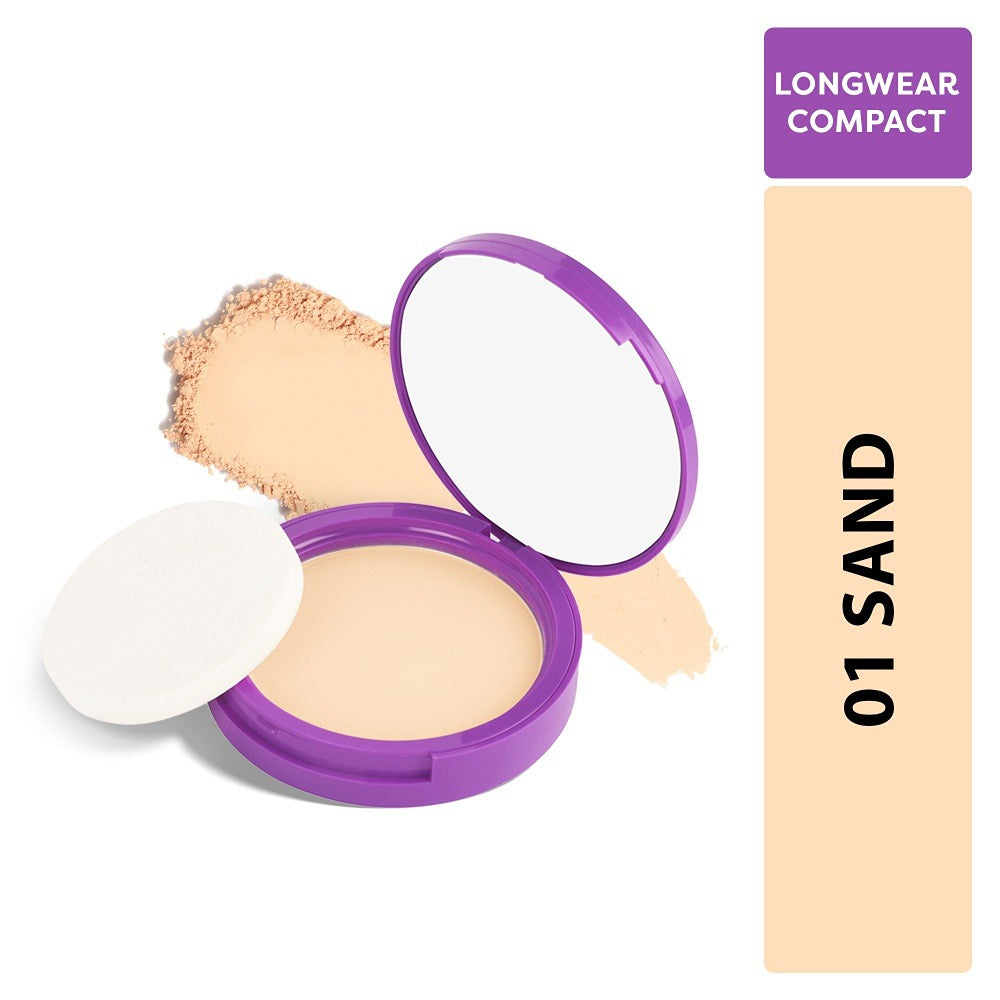 SUGAR POP Longwear Compact 01 Sand, UV Protection, Pore Minimizing, Medium Coverage