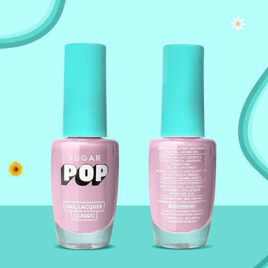 SUGAR POP Nail Lacquer, High Shine, Chip Resistant, Quick Drying (02 Bubblegum Dreams)
