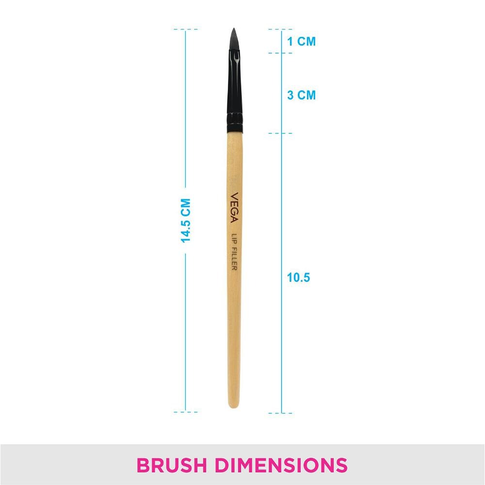 Vega Lip Filler Makeup Brush With Wooden Handle
