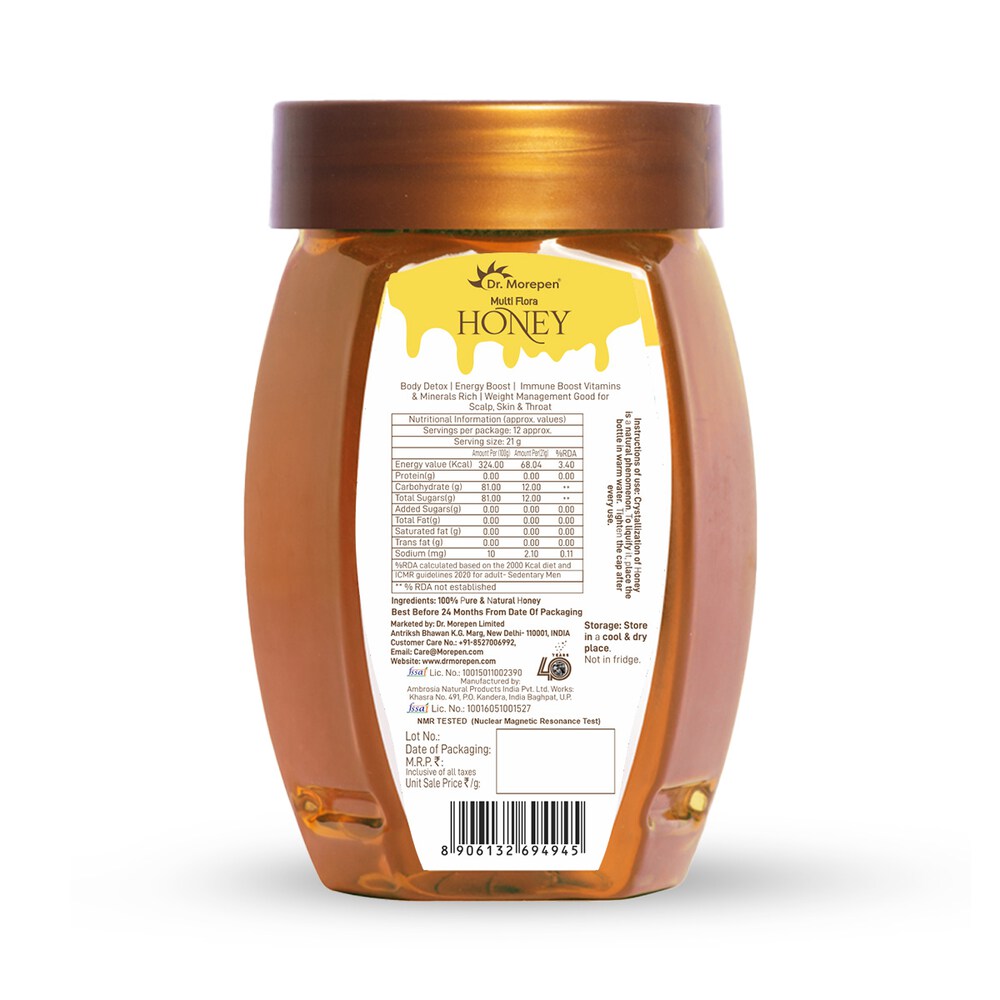 Dr. Morepen Multi Flora Honey - Pet Jar (250 gms)