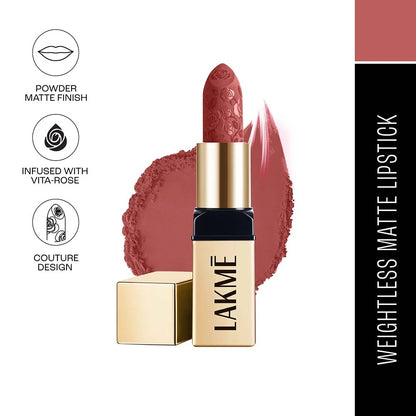 Lakme Rouge Bloom Powder Matte Bullet - Brick Bloom 210 (4 gms)