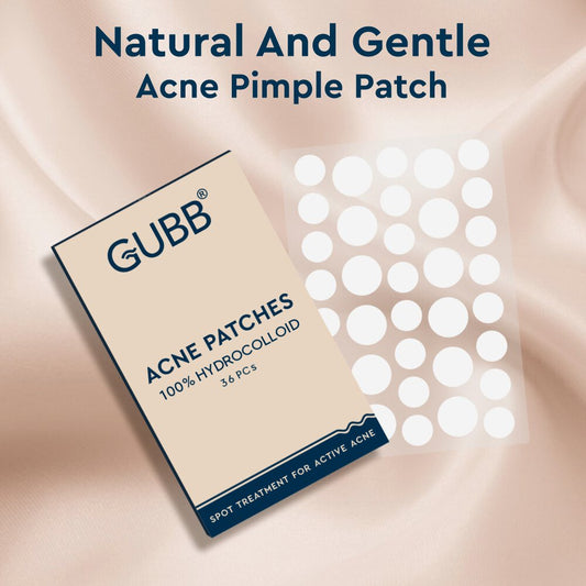 GUBB Acne Pimple Patches, Invisible Facial Stickers Cover with Hydrocolloid (36 pcs)