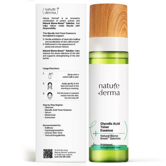 Nature Derma Glycolic Acid Toner Essence with Natural Biome-Boost™ (100ml)