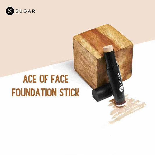 SUGAR Ace Of Face Foundation Stick with In-Built Brush - 07 Vanilla Latte (12 gms)