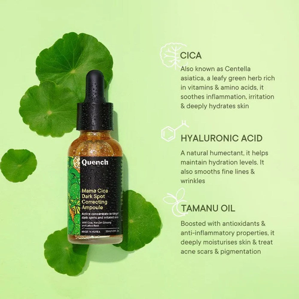 Quench Botanics Dark Spot Correcting Ampoule with Cica Herb Repair (30ml)