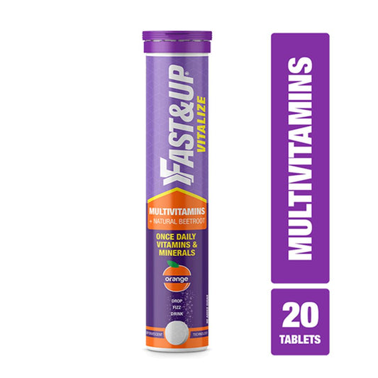 Fast&Up Vitalize Multivitamins & Natural Beetroot for Nutrition, Orange( 20 Tablet)