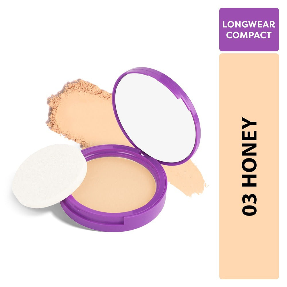 SUGAR POP Longwear Compact 03 Honey, UV Protection, Pore Minimizing, Medium Coverage