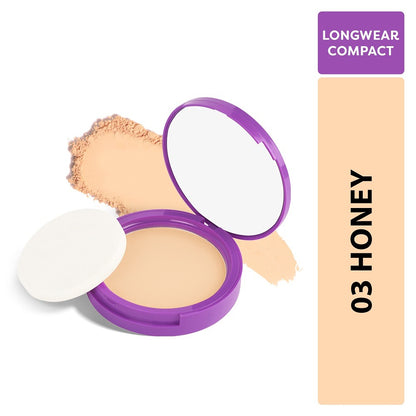 SUGAR POP Longwear Compact 03 Honey, UV Protection, Pore Minimizing, Medium Coverage