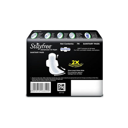 Stayfree Advanced All Night Ultra-Comfort Napkin with Wings 7 Pads (Extra Large)